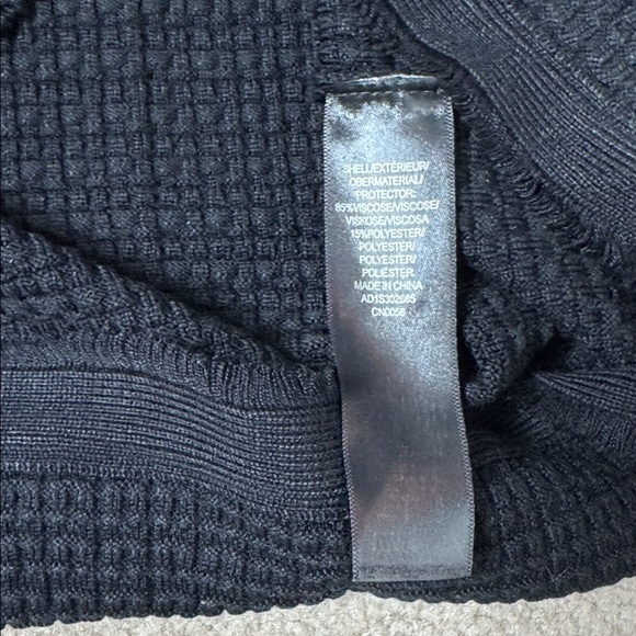 NWT Adrianna Papell Sweater Shift Dress Waffle Knit Sleeveless Mini Length Black - Picture 14 of 16